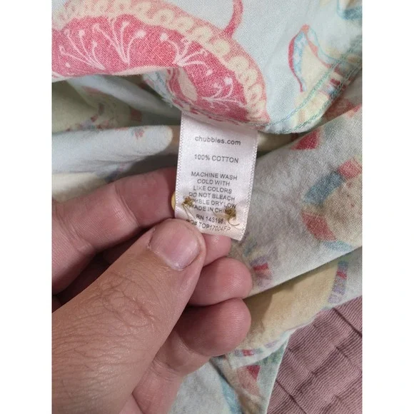 Chubbies Shirt Mens Medium Green Short Sleeve Button Up‎ Sombrero Fiesta Novelty - Picture 4 of 6